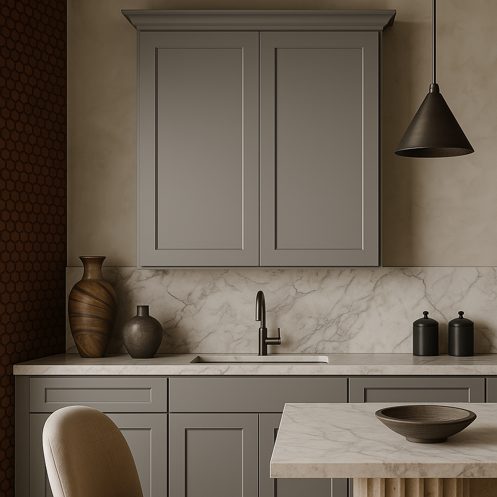 MILL'S PRIDE Richmond Vesuvius Gray Plywood Shaker Wall Kitchen Cabinet - 36x12x30