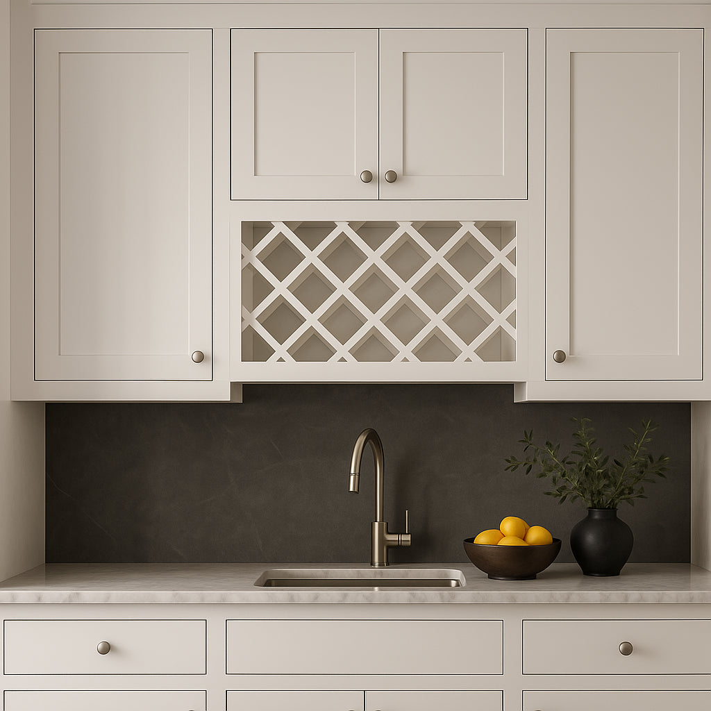 LIFEART CABINETRY Shaker Ready to Assemble Wall Wine Rack, 30 in. W x 18 in. H x 12 in. D, White