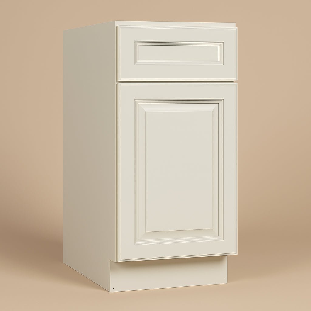 LIFEART CABINETRY Newport Ready to Assemble Base Cabinet with 1-Door and 1-Drawer in Classic White