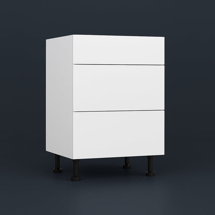 Cambridge Radiance White Gloss Slab Drawer Base Kitchen Cabinet