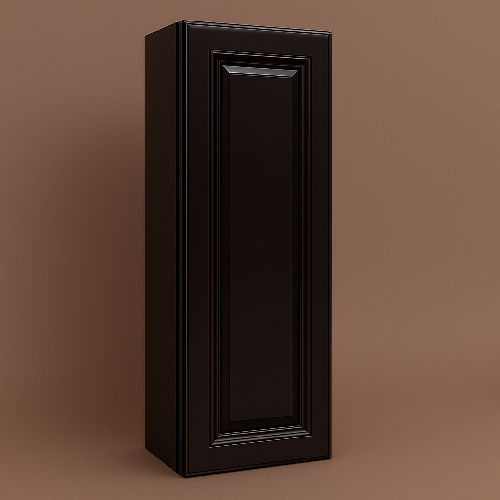 LIFEART CABINETRY Newport Ready to Assemble 18x36x12 in. 1-Door Wall Cabinet with 2-Shelves in Dark Espresso