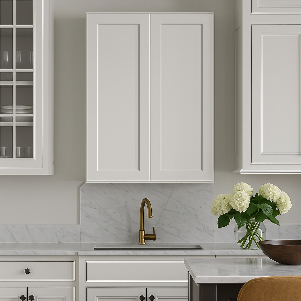HOMLUX Ready to Assemble Wall Kitchen Cabinet in Shaker White, 12x12x42 inches