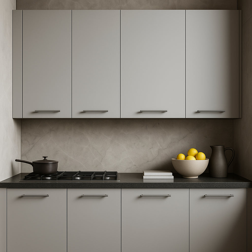 Amucolo White Wood Wall Kitchen Cabinet with Shelves and Four Doors