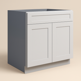 Plywell Shaker Sink Base Cabinet, Ready to Assemble, Gray