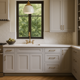 Plywell Shaker Sink Base Cabinet, Ready to Assemble, Gray