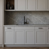 Plywell Shaker Sink Base Cabinet, Ready to Assemble, Gray