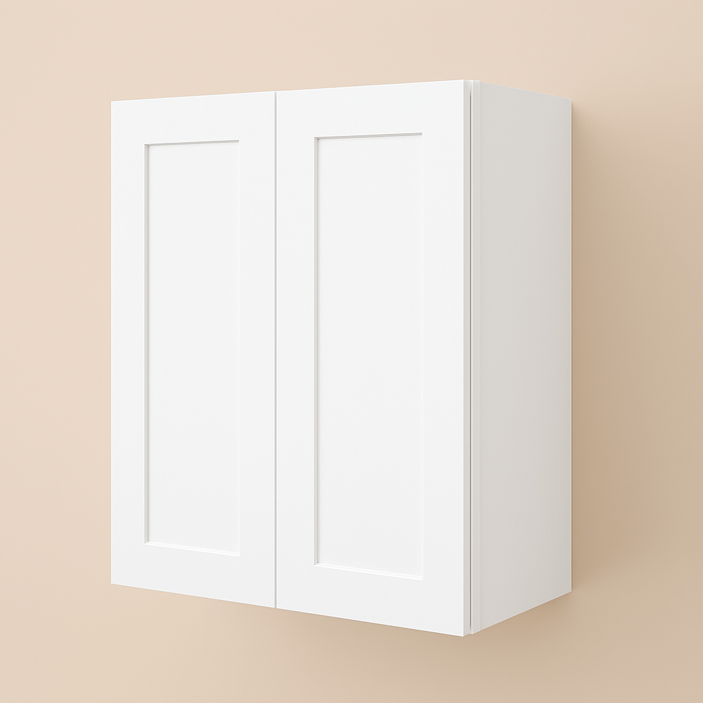 Bremen Cabinetry Shaker Wall Cabinet with Adjustable Shelves, White