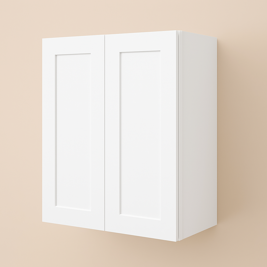 Bremen Cabinetry Shaker Wall Cabinet with Adjustable Shelves, White