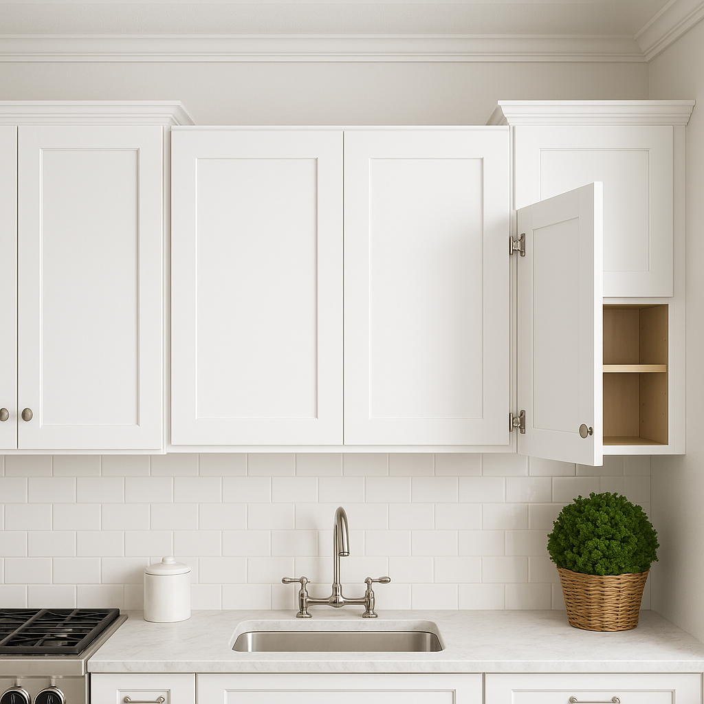 Bremen Cabinetry Shaker Wall Cabinet with Adjustable Shelves, White