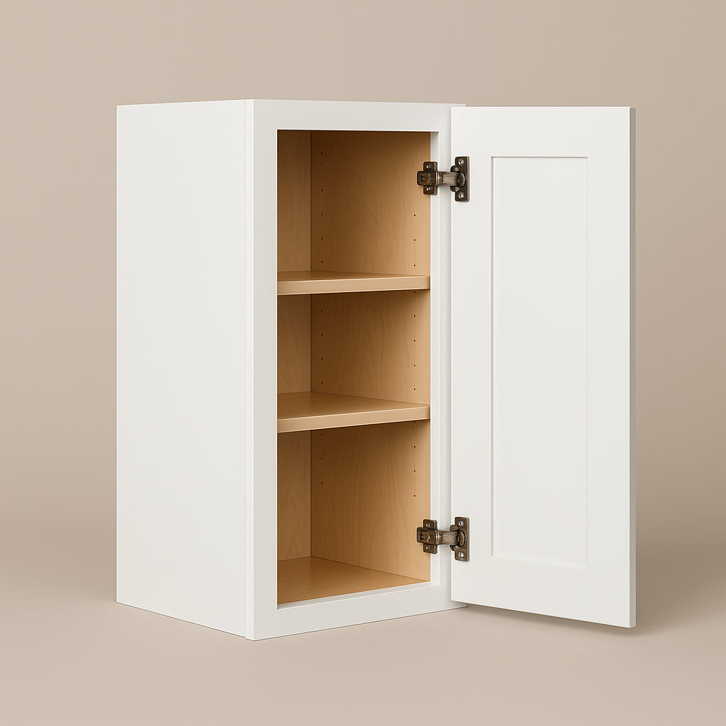 Bremen Cabinetry Shaker Wall Cabinet with Adjustable Shelves, White