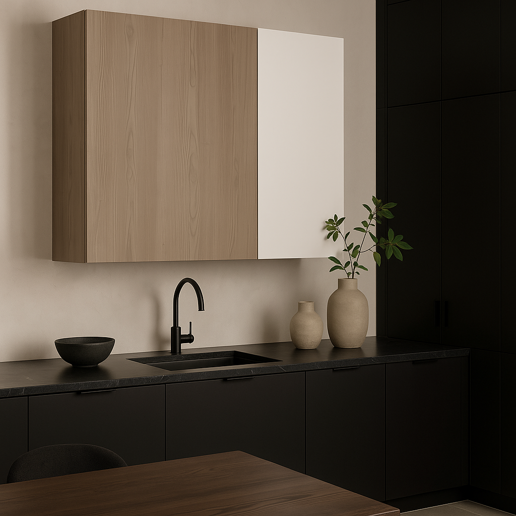 Cambridge Grey Nordic Blind Wall Kitchen Cabinet - Quick Assemble, Modern Style