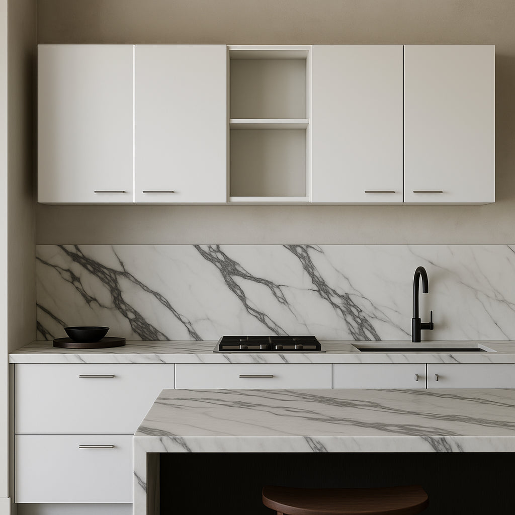 Zeus & Ruta White Plywood Wall Kitchen Cabinet with 2-Shelves and Double Door