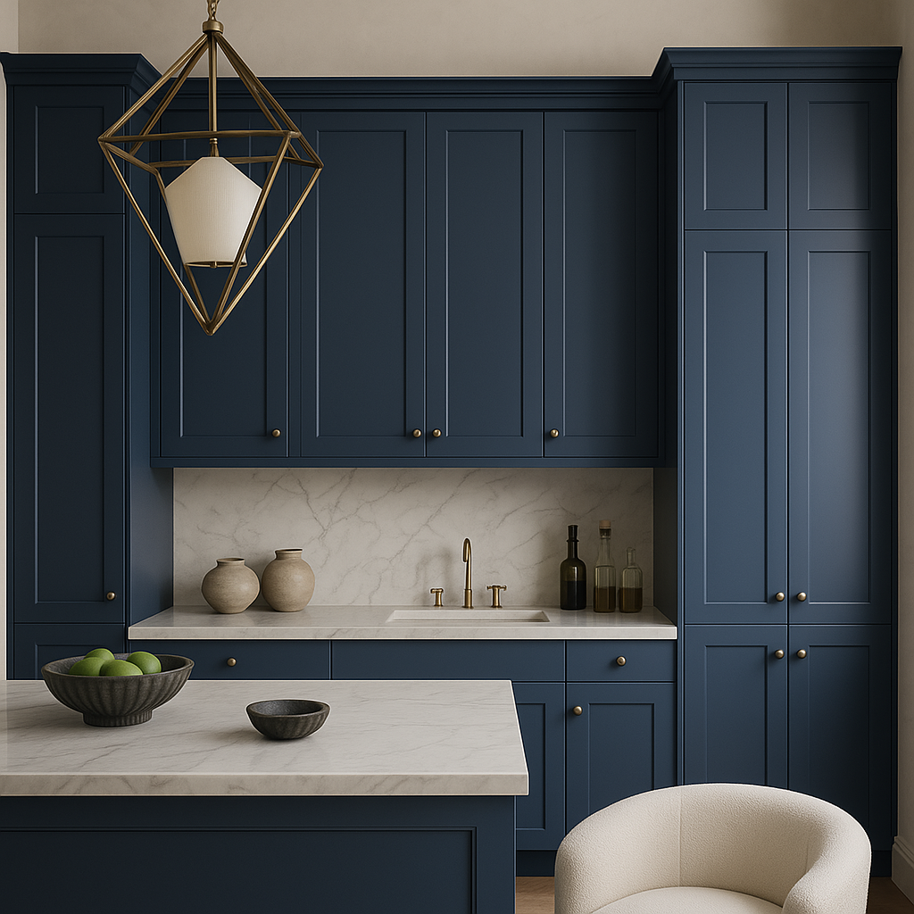 MILL'S PRIDE Valencia Blue Shaker Wall Kitchen Cabinet - 12" W x 12" D x 36" H