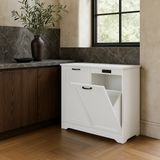 Numhew Ready to Assemble Base Kitchen Trash Can Cabinet with Deodorizer Device