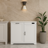 Numhew Ready to Assemble Base Kitchen Trash Can Cabinet with Deodorizer Device