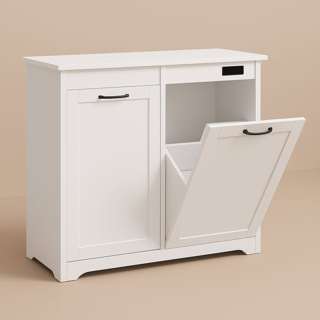 Numhew Ready to Assemble Base Kitchen Trash Can Cabinet with Deodorizer Device