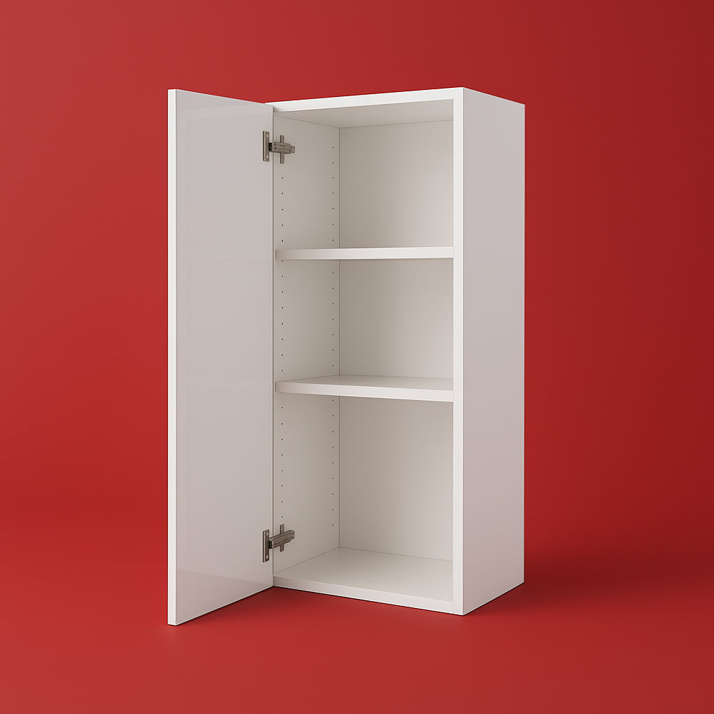Cambridge Radiance Ready-to-Assemble Slab Wall Kitchen Cabinet in White Gloss