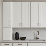HOMEIBRO Shaker White Plywood Wall Cabinet, 12x12x36 Inches, Ready to Assemble