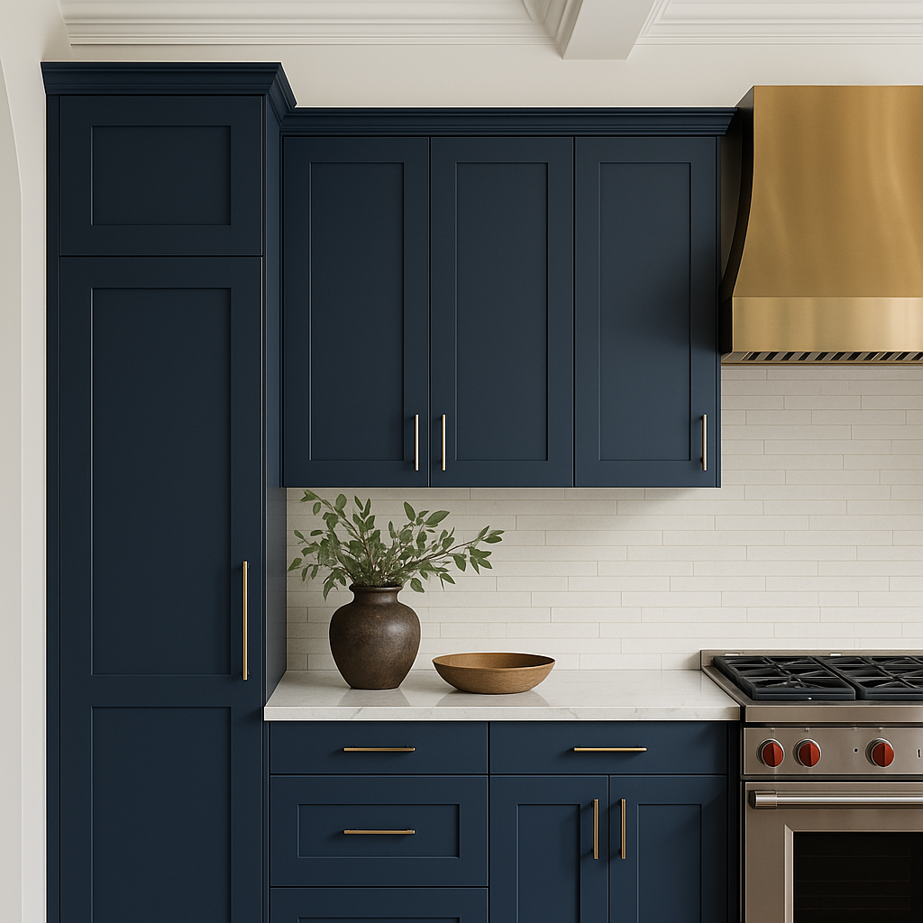 MILL'S PRIDE Valencia Blue Shaker Wall Kitchen Cabinet - 15" W x 12" D x 42" H
