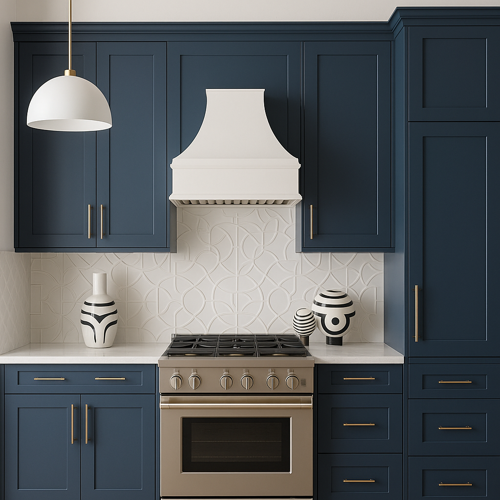 MILL'S PRIDE Valencia Blue Shaker Wall Kitchen Cabinet - 15" W x 12" D x 42" H