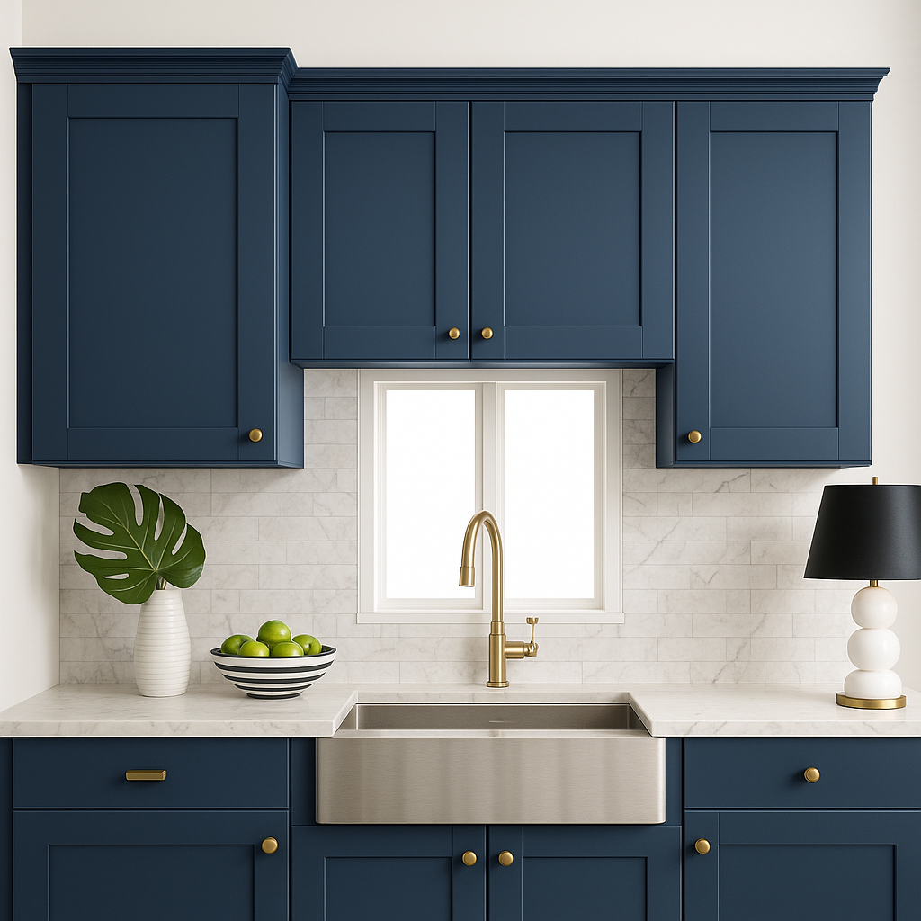 MILL'S PRIDE Valencia Blue Shaker Wall Kitchen Cabinet - 21x12x30