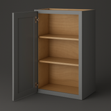 PELHAM & WHITE Keyport Shaker Wall Kitchen Cabinet, Charcoal, 21x12x30 in.