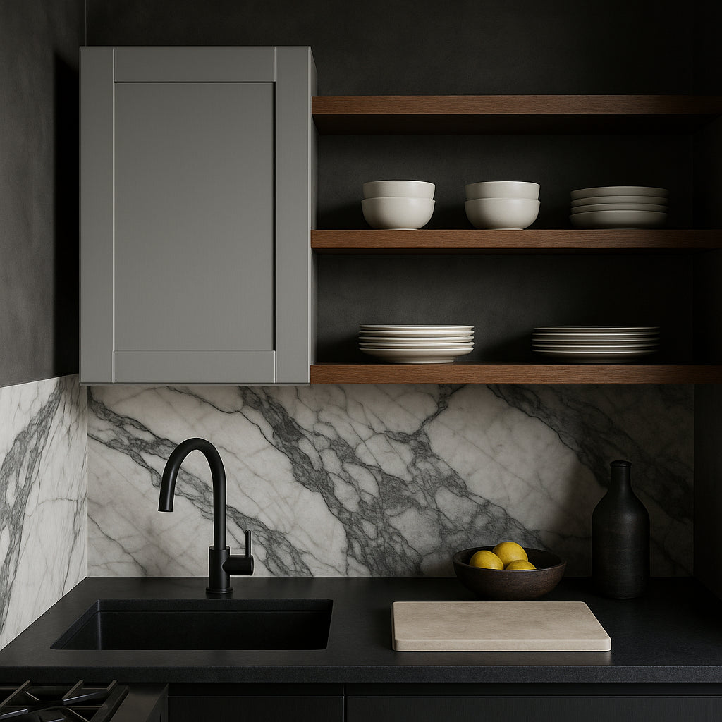MILL'S PRIDE Richmond Vesuvius Gray Wall Kitchen Cabinet - Ready to Assemble
