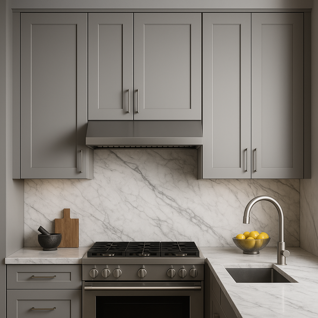 MILL'S PRIDE Richmond Vesuvius Gray Plywood Shaker Wall Kitchen Cabinet