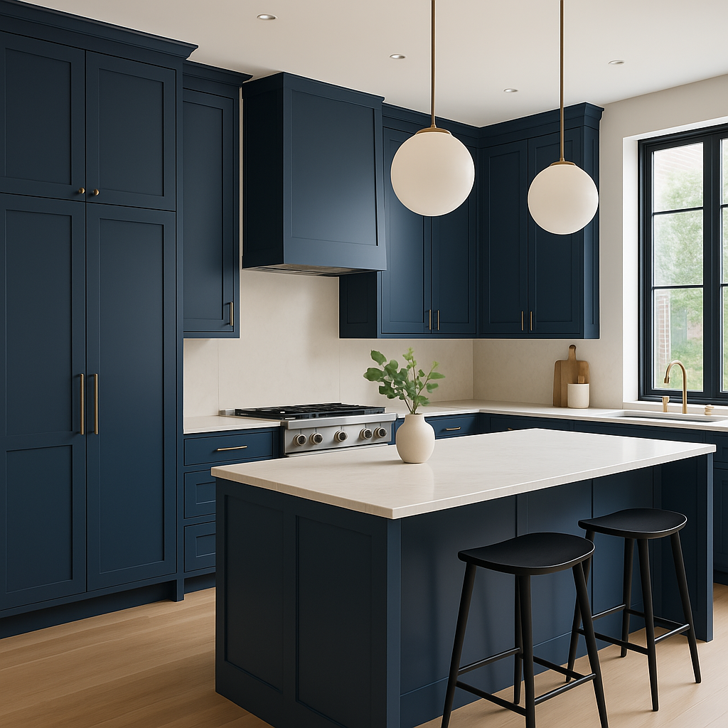 MILL'S PRIDE Valencia Blue Shaker Wall Kitchen Cabinet - Ready to Assemble