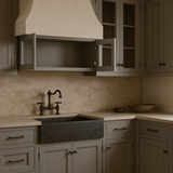 HOMEIBRO Shaker Grey Wall Glass Kitchen Cabinet - 33-in W x 12-in D x 12-in H