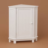 Unbranded White Triangle Corner Bathroom Cabinet with Adjustable Shelf