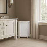 Unbranded White Triangle Corner Bathroom Cabinet with Adjustable Shelf