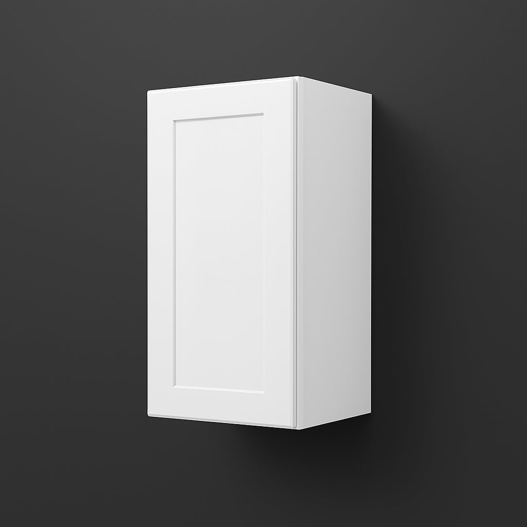 HOMLUX Ready to Assemble Wall Kitchen Cabinet in Shaker White, 15 in. W x 12 in. D x 30 in. H