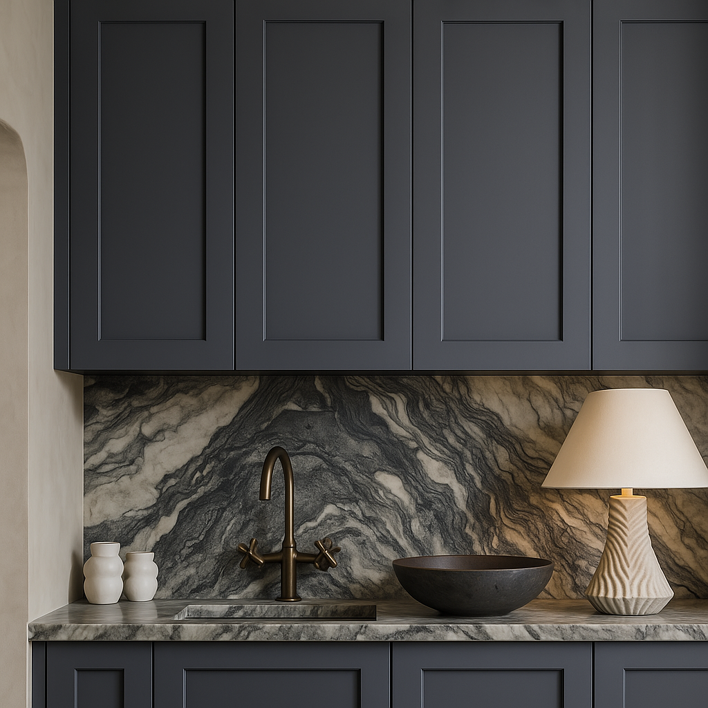 MILL'S PRIDE Richmond Venetian Onyx Plywood Shaker Wall Kitchen Cabinet, 18x12x36 in