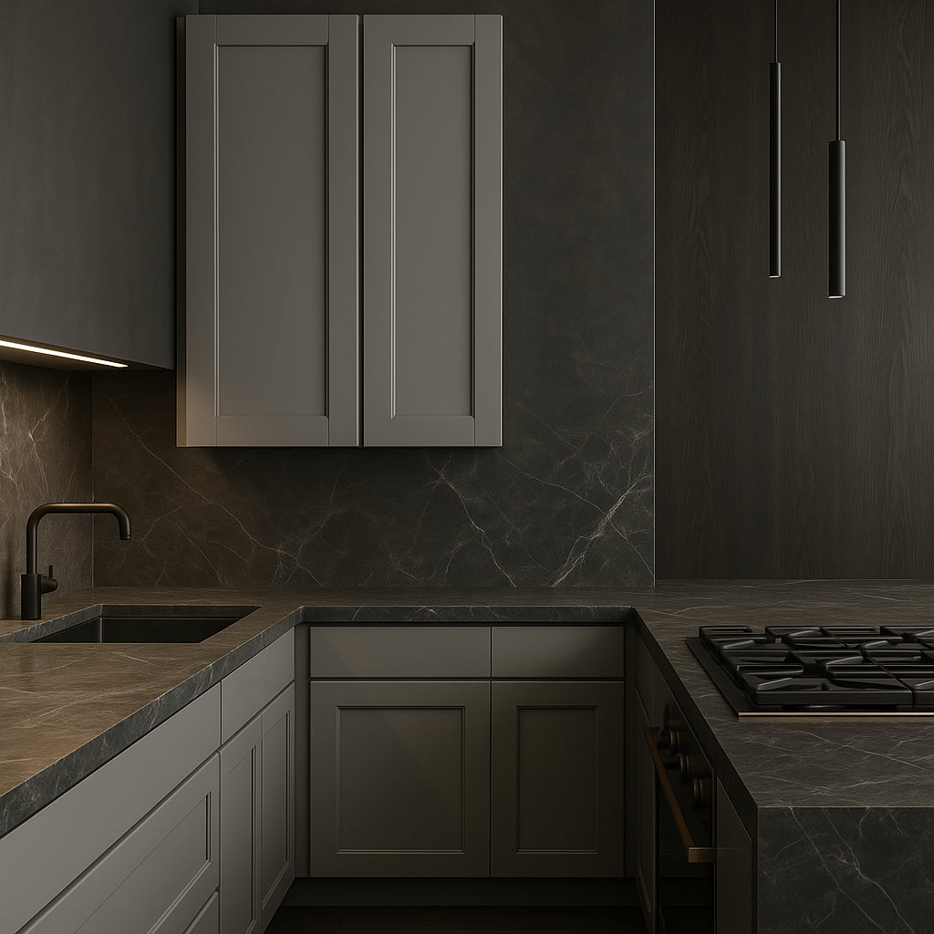 MILL'S PRIDE Richmond Vesuvius Gray Wall Kitchen Cabinet - Ready to Assemble