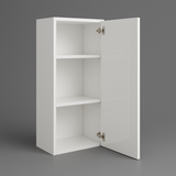 Cambridge Radiance White Gloss Slab Wall Kitchen Cabinet, 21x12x36 in.