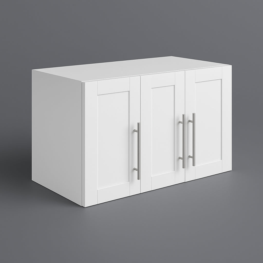 Aoibox Stackable Wall Mounted Upper Kitchen Cabinet, 15.75 in. W x 35.43 in. D x 19.69 in. H, White MDF
