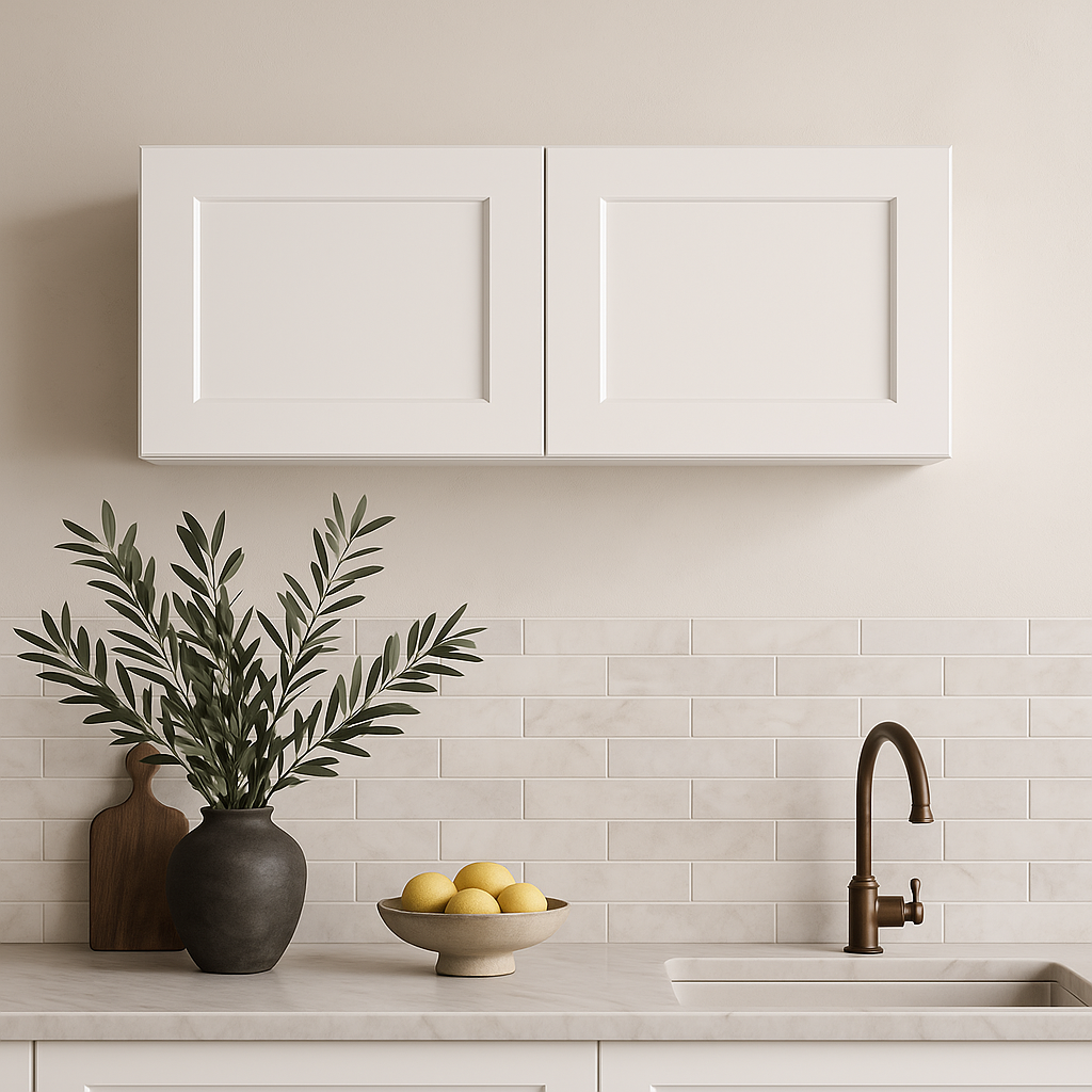 RoomyLife Ready-to-Assemble Shaker White Wall Kitchen Cabinet, 36 in. W x 12 in. D x 15 in. H