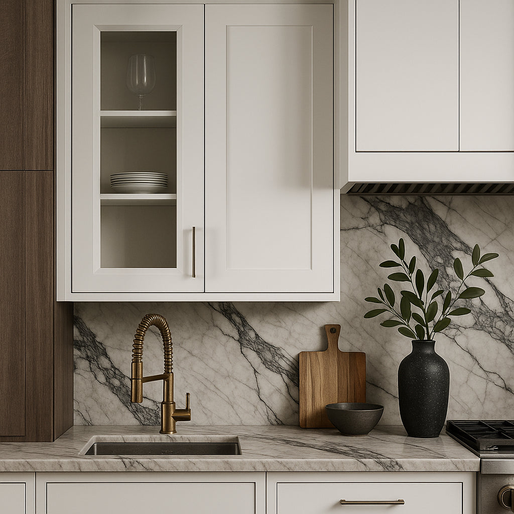 RoomyLife Traditional White Wall Kitchen Cabinet, 15 in. W x 12 in. D x 36 in. H