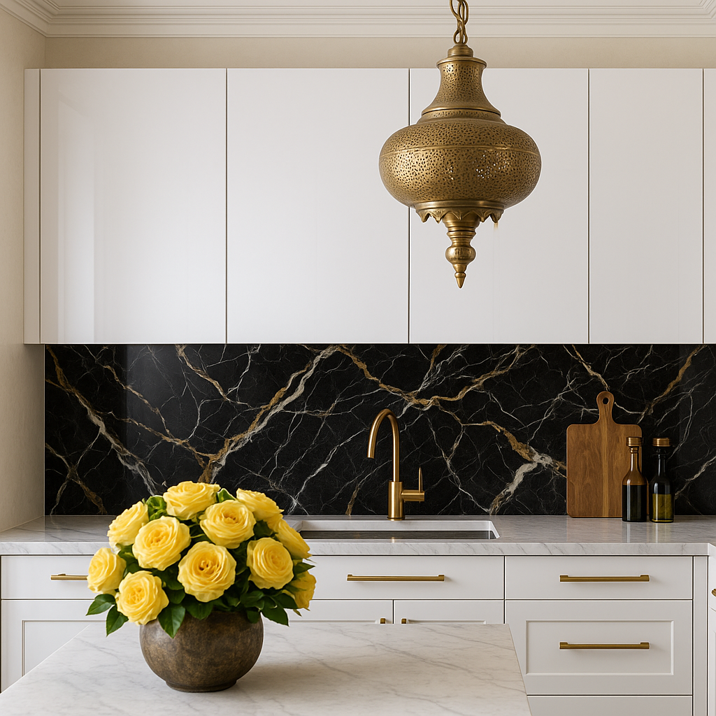 Cambridge Radiance Ready to Assemble Slab Wall Kitchen Cabinet in White Gloss