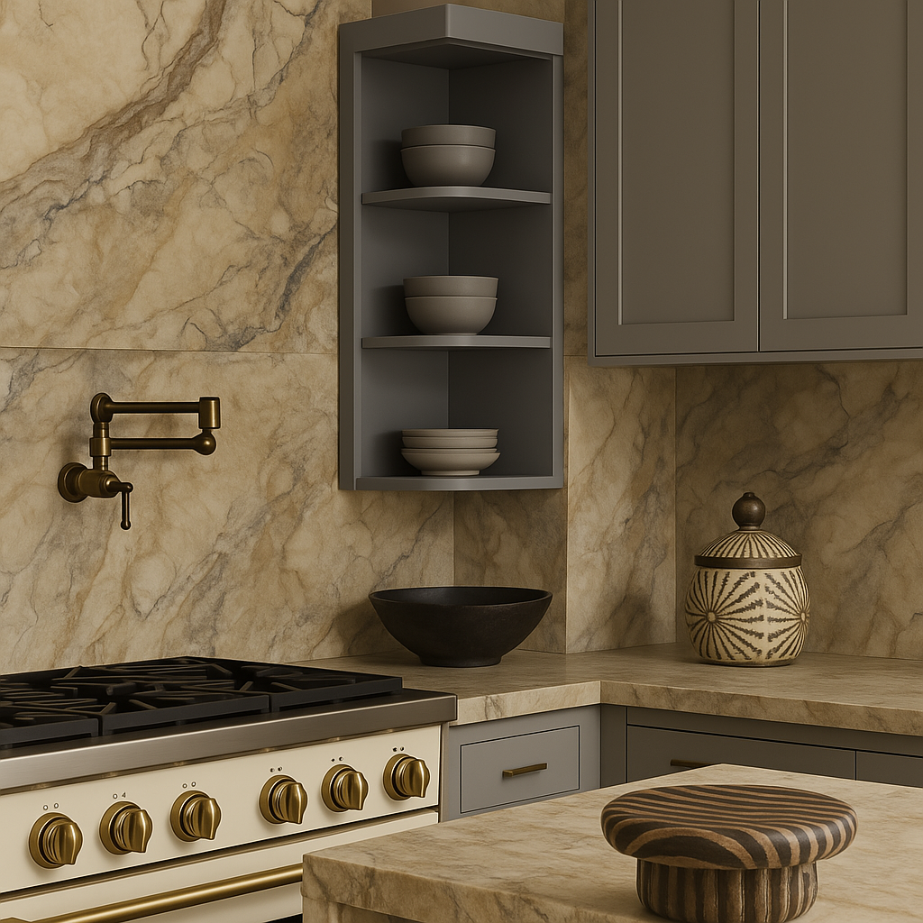LIFEART CABINETRY Shaker Ready to Assemble Left Wall Open End Shelf with 2 Fixed Shelves in Gray