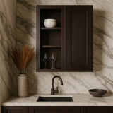 Design House Brookings Shaker Blind Wall Kitchen Cabinet in Espresso