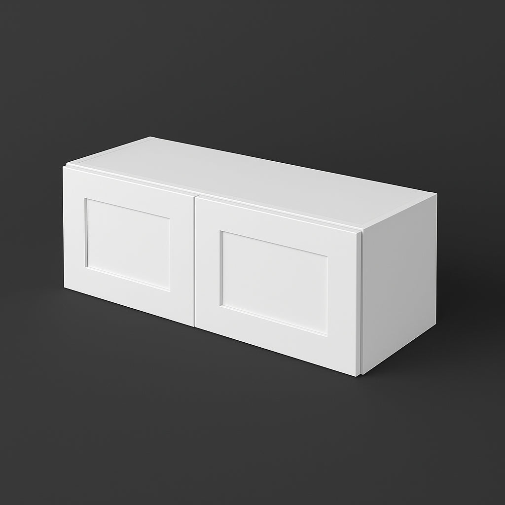 HOMLUX Ready to Assemble Shaker White Wall Cabinet - 36 in. W x 24 in. D x 12 in. H