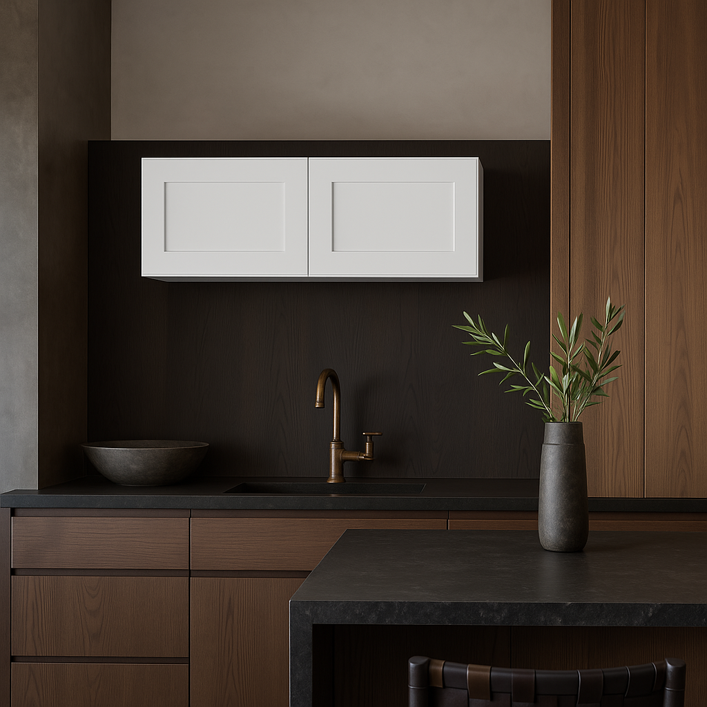 HOMLUX Ready to Assemble Shaker White Wall Cabinet - 36 in. W x 24 in. D x 12 in. H