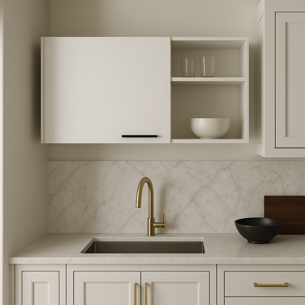 Amucolo White Wood Wall Kitchen Cabinet - Ready to Assemble