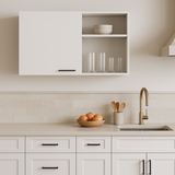 Amucolo White Wood Wall Kitchen Cabinet - Ready to Assemble
