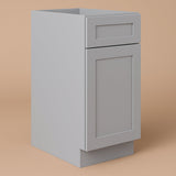 Plywell Shaker Base Cabinet with 1 Door and 1 Drawer, Gray, Ready to Assemble