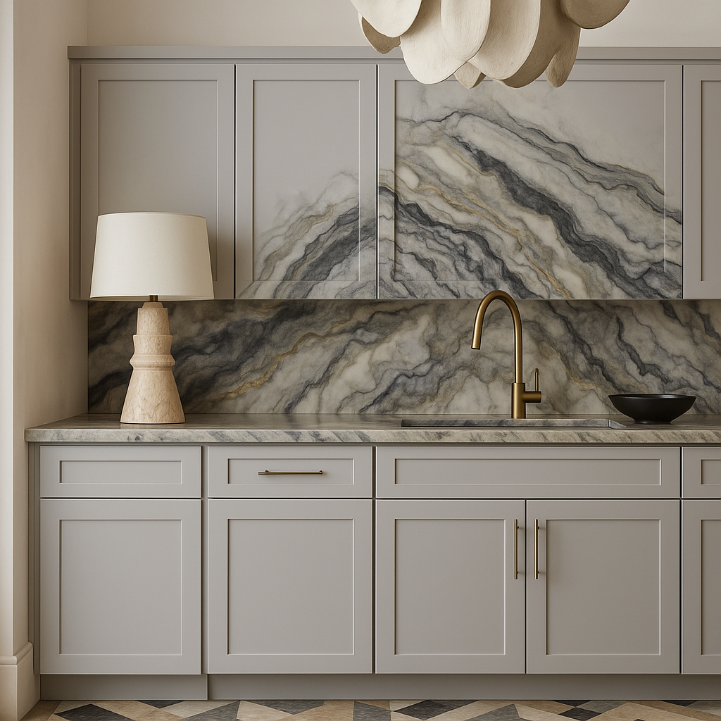 Plywell Shaker Base Cabinet with 1 Door and 1 Drawer, Gray, Ready to Assemble