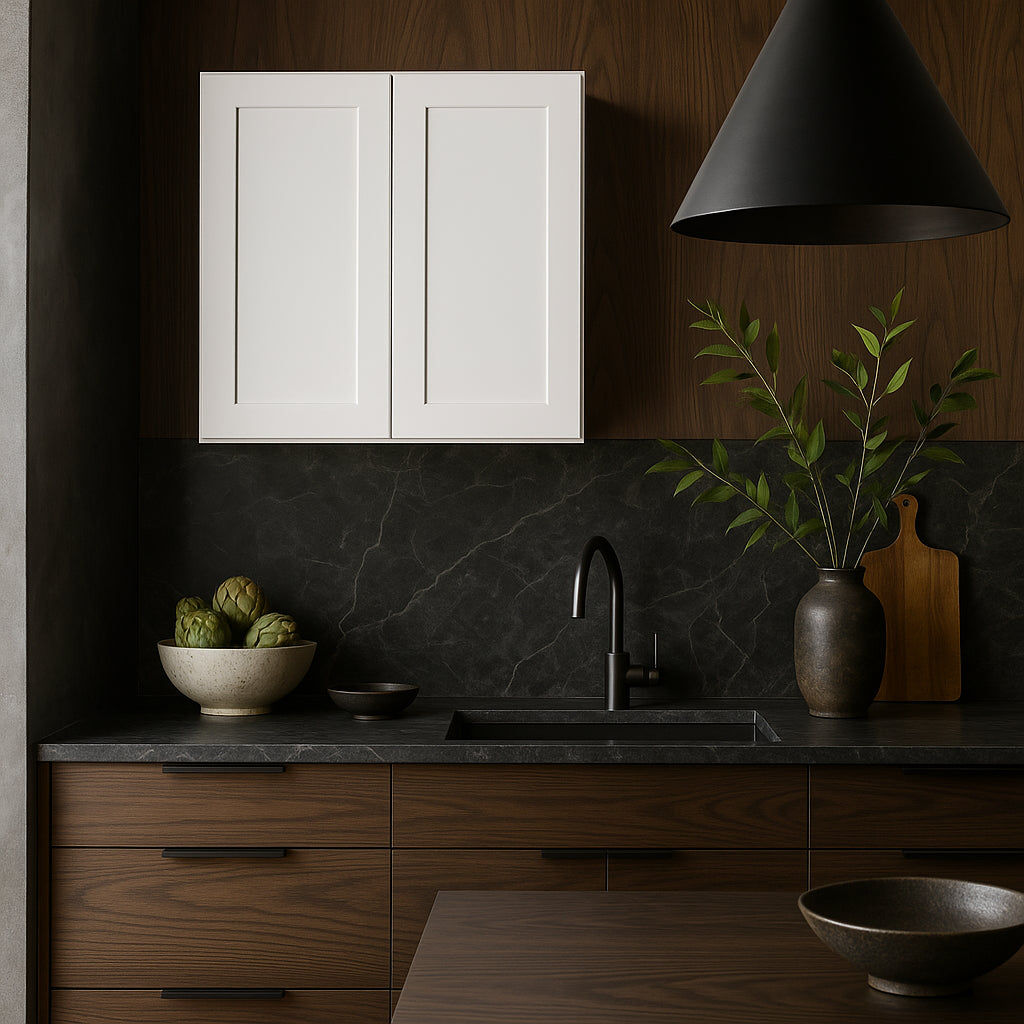 HOMLUX Ready-to-Assemble Shaker White Wall Kitchen Cabinet, 30x12x24 Inches