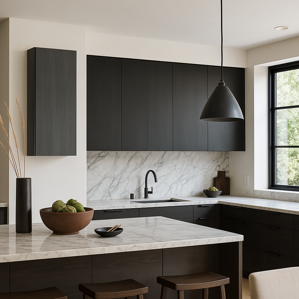 Cambridge Carbon Marine Wall Kitchen Cabinet - Quick Assemble, Modern Style